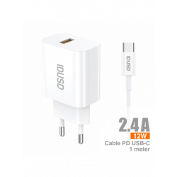 Cargador ECO Charger 2.4A + USB-C 1M - D173B
